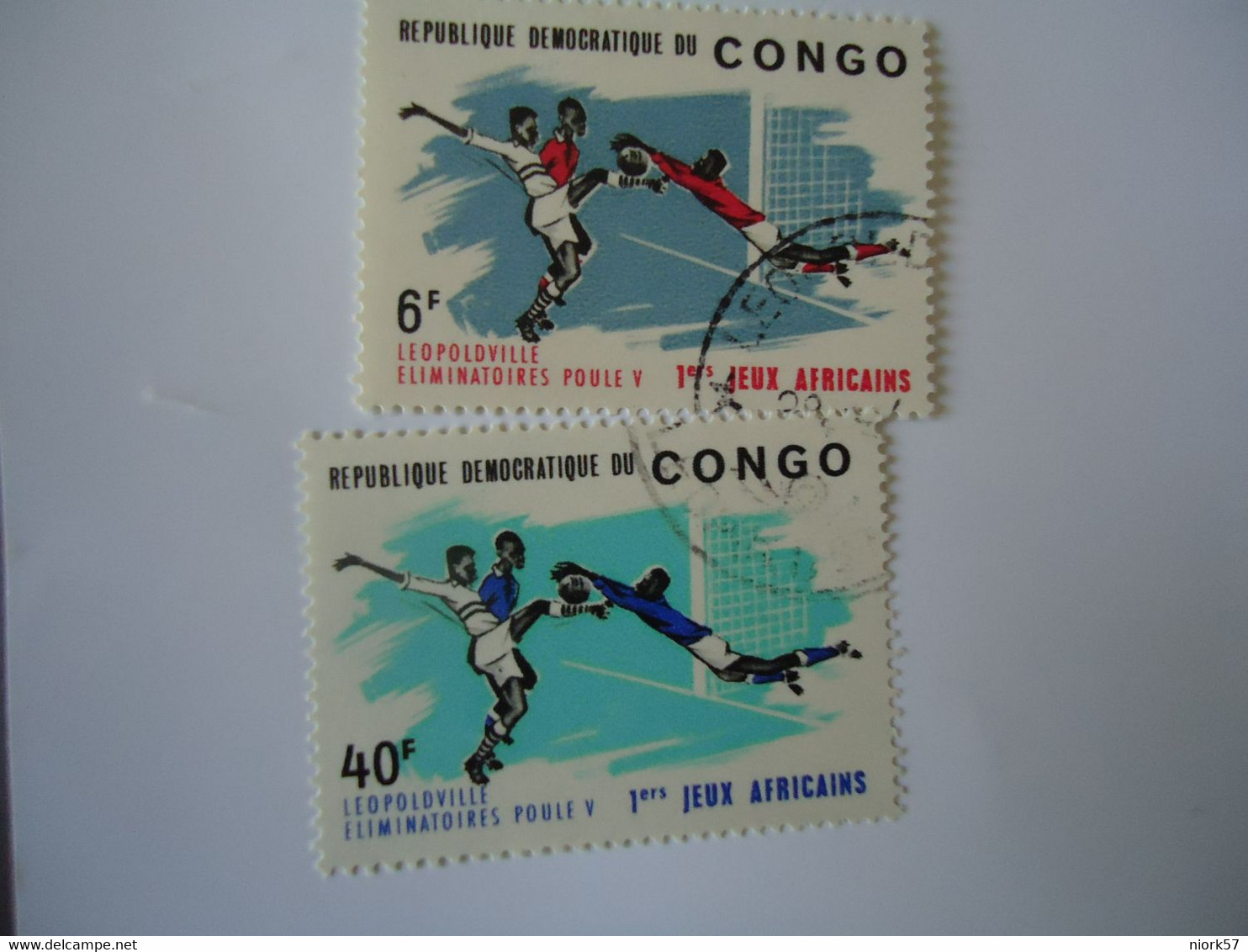 CONGO REPUBLIC  USED  STAMPS   SPORTS FOOTBALL   2 - Other & Unclassified