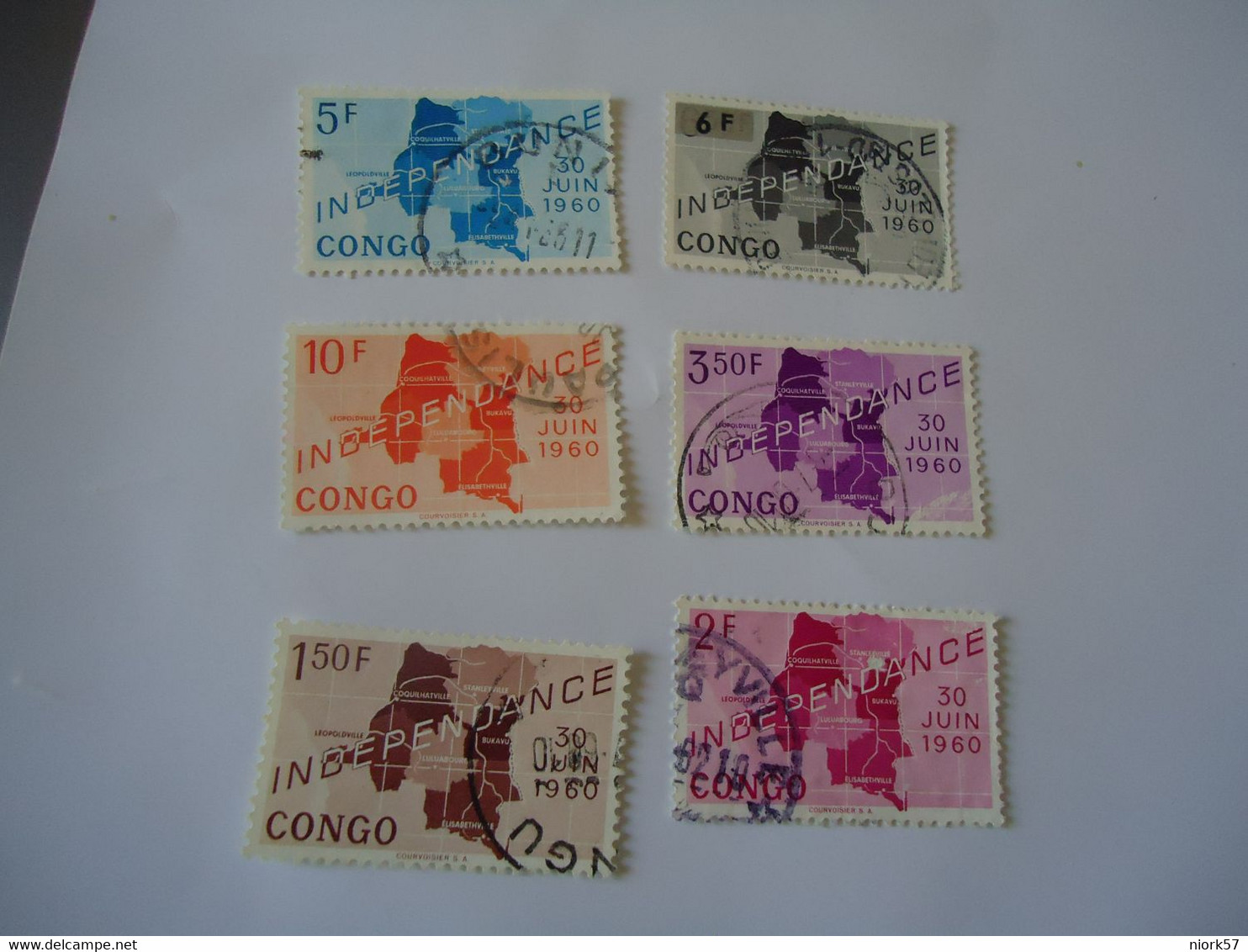 CONGO   USED  STAMPS  6   INDEPENTENCE - Autres & Non Classés