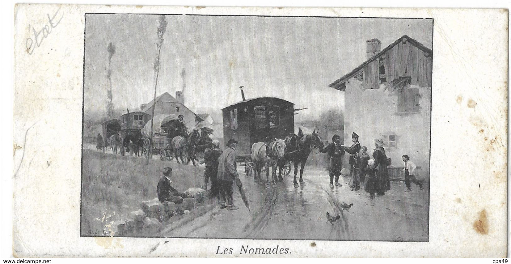 37     HUISMES  LES  NOMADES (   PETIT PLI  EN HAUT  A  DROITE  VENDU  EN  L'ETAT  14X 7,2 ) - Autres & Non Classés