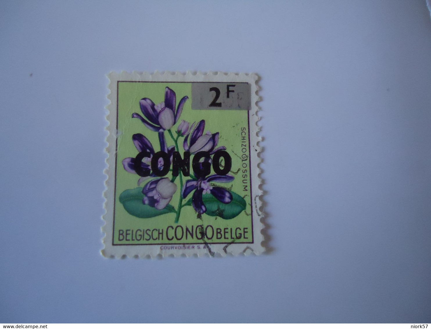 CONGO   USED STAMPS FLOWERS   OVERPRINT - Sonstige & Ohne Zuordnung