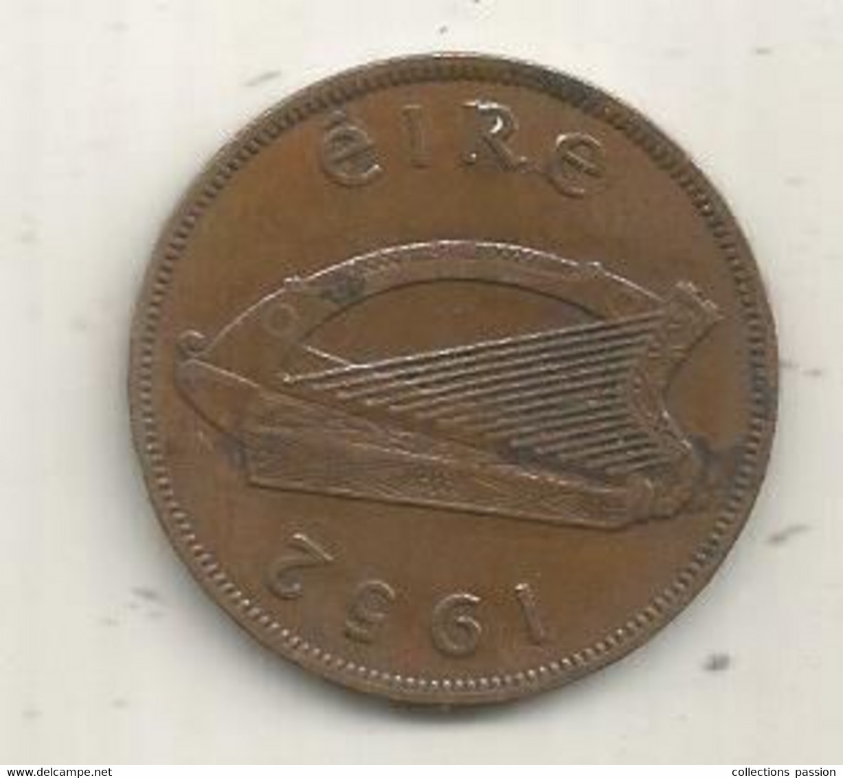 JC, Monnaie , IRLANDE , EIRE,  1952, 1, One Penny,  2 Scans - Ierland