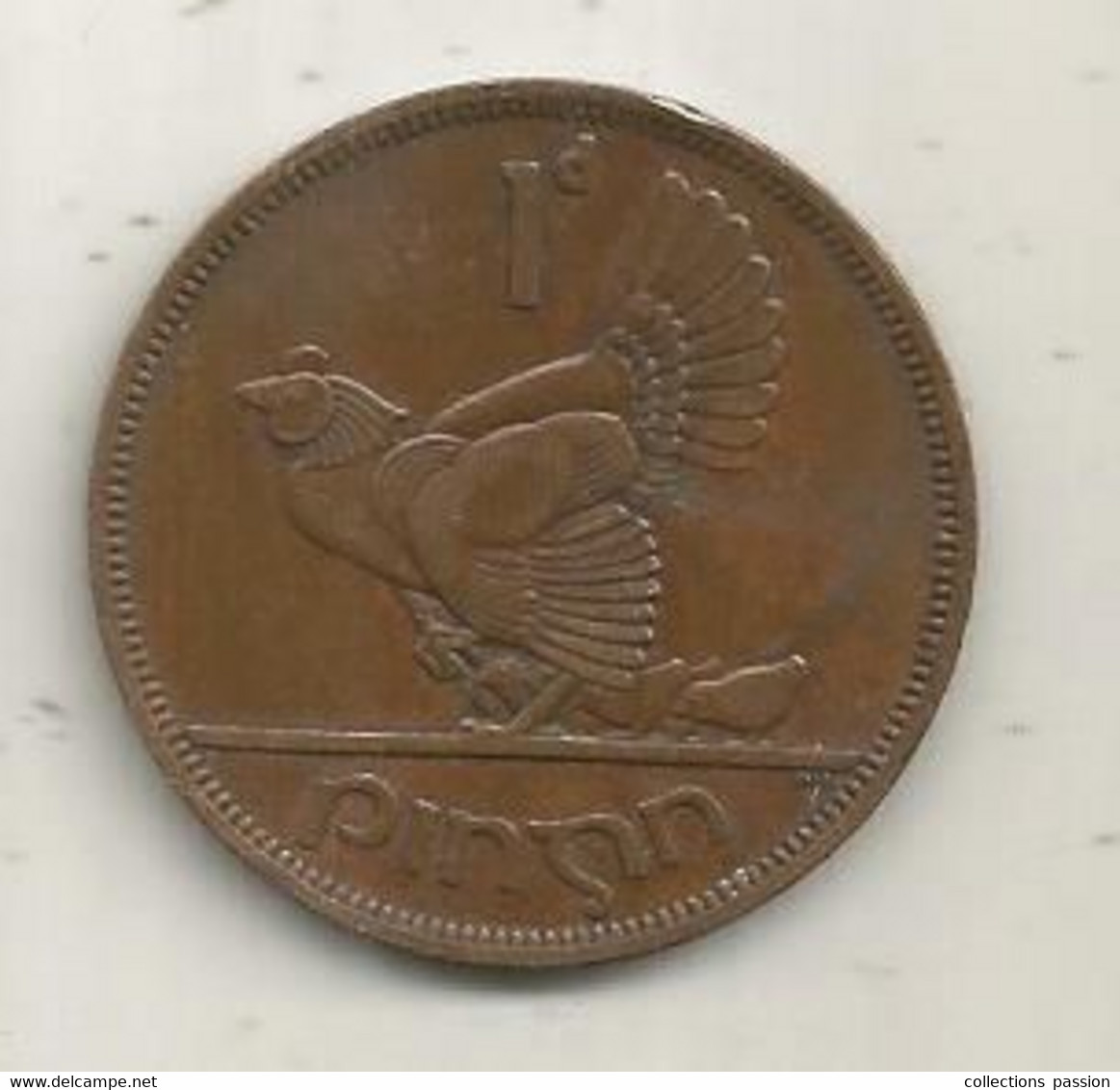 JC, Monnaie , IRLANDE , EIRE,  1952, 1, One Penny,  2 Scans - Irland