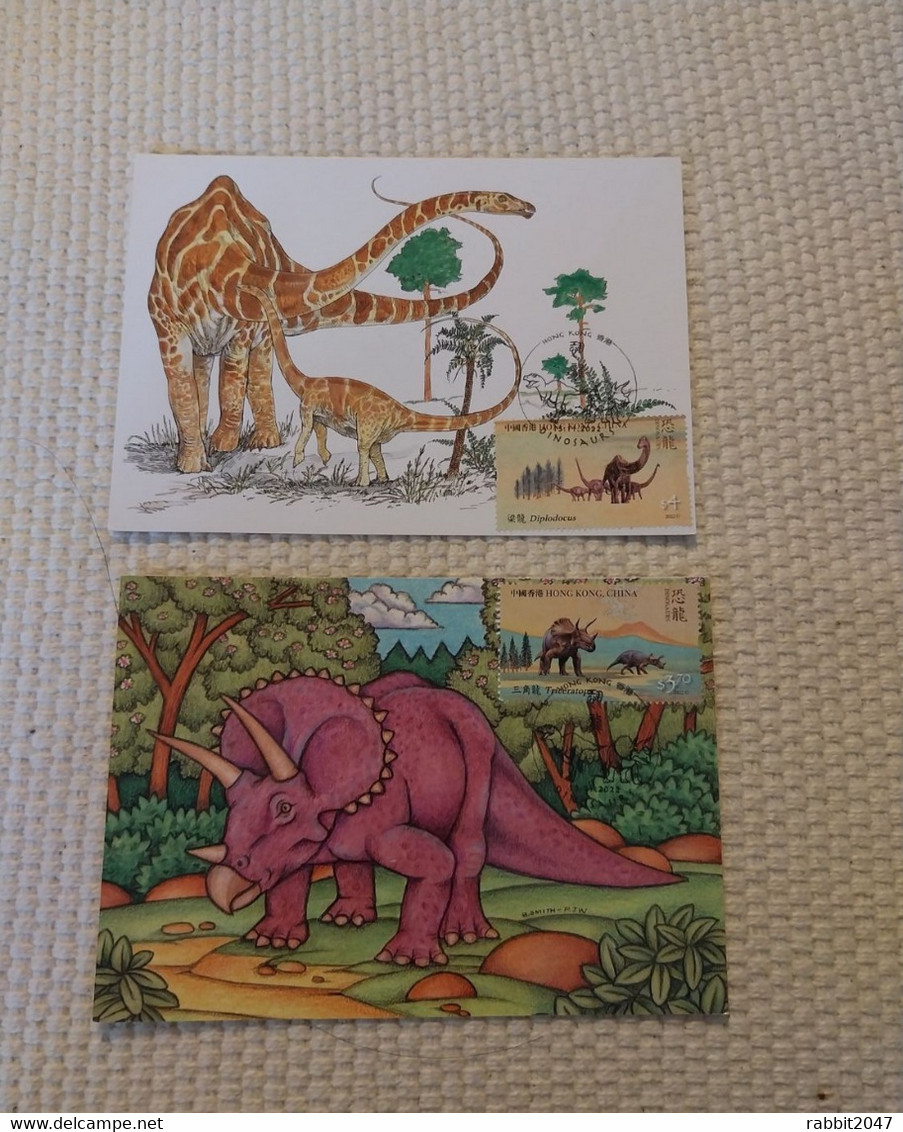 Hong Kong: 2 Dinosaur Maximum Cards - Cartes-maximum