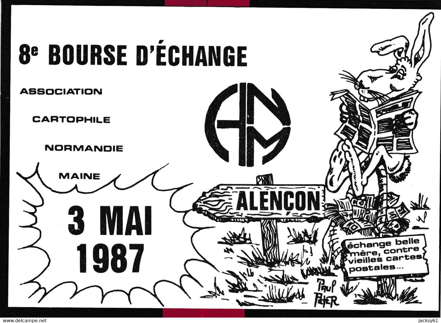 61 - Alençon - 8 ème Bourse D'échange 3 Mai 1987 - Bourses & Salons De Collections