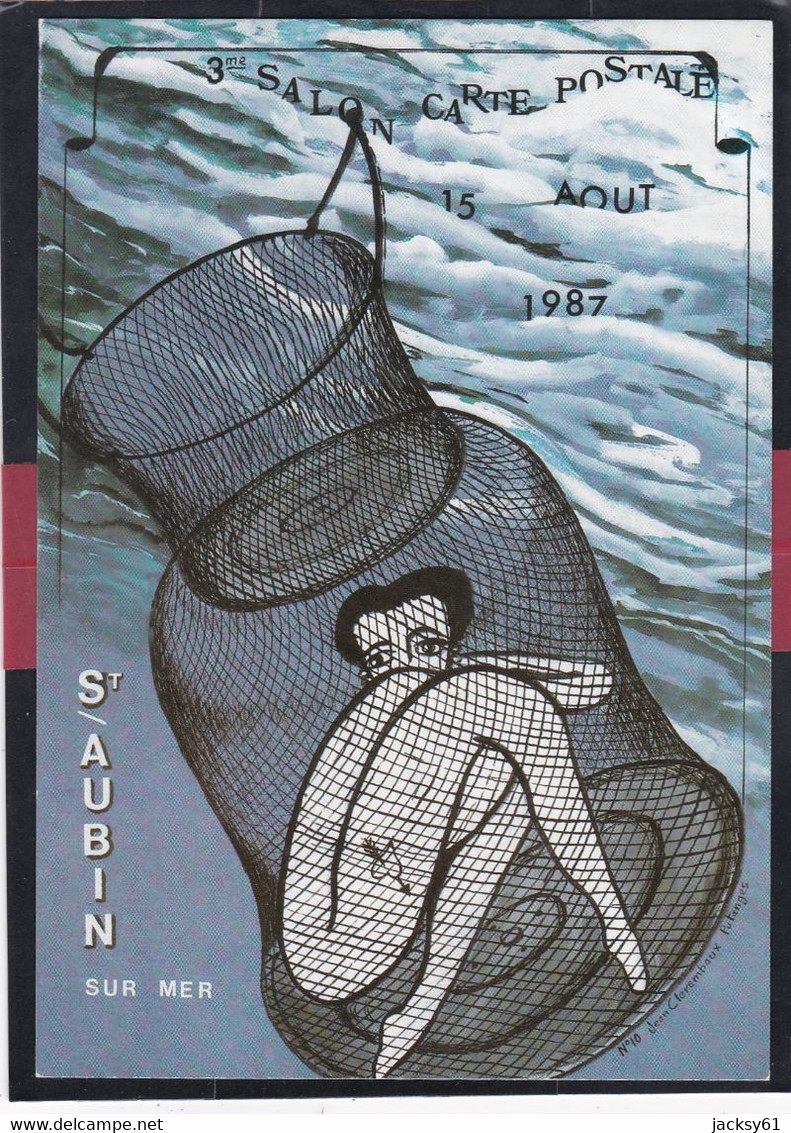 14 - Saint Aubin Sur Mer - 3 ème Salon Carte Postale 15 Aout 1987 - Bourses & Salons De Collections