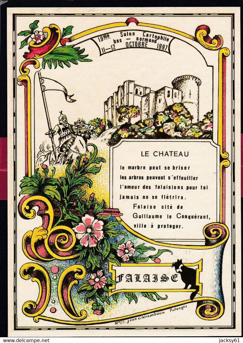 14 - Falaise -  19 ème Salon Cartophile Bas-normand  11 - 12  Octobre 1997 - Bourses & Salons De Collections