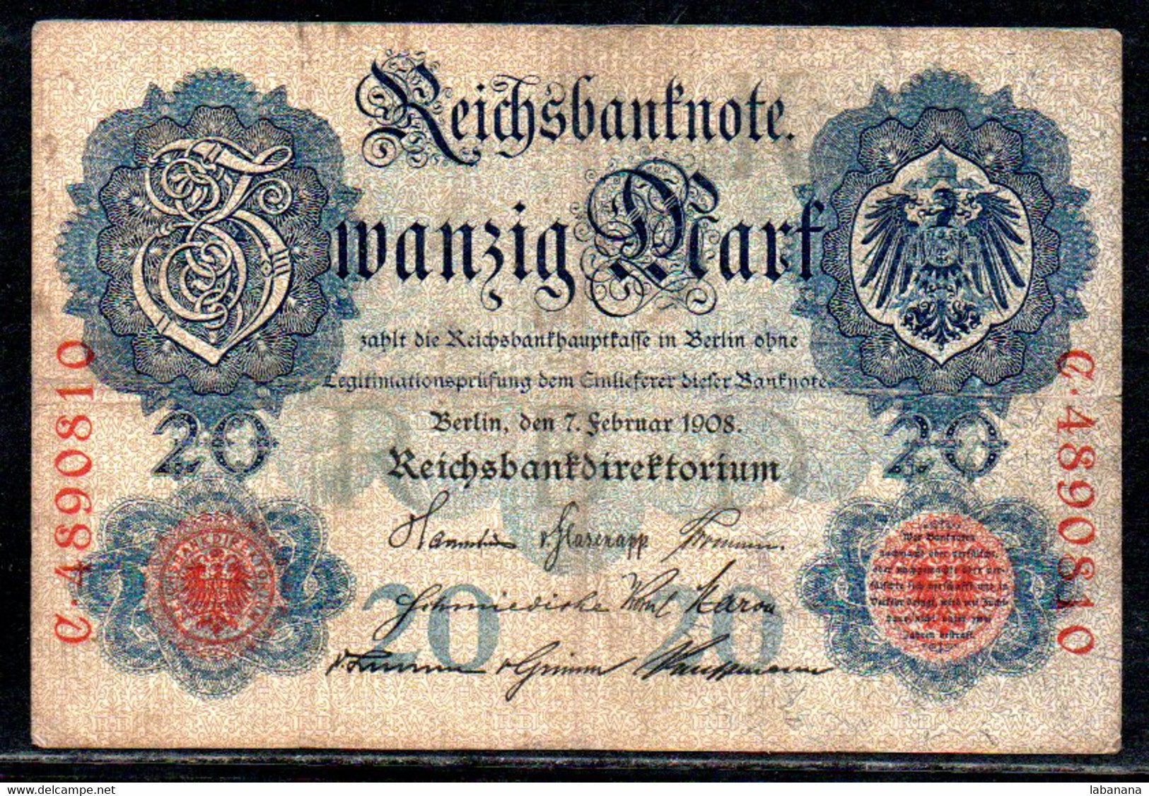 659-Allemagne 20m 1908 C489 - 20 Mark