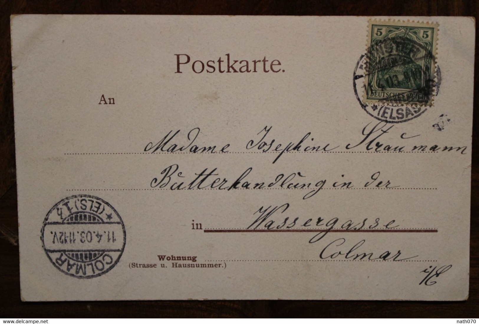 AK 1903 Cpa Pâques Ostern Litho Voyagée Colmar Elsass Alsace - Pasen