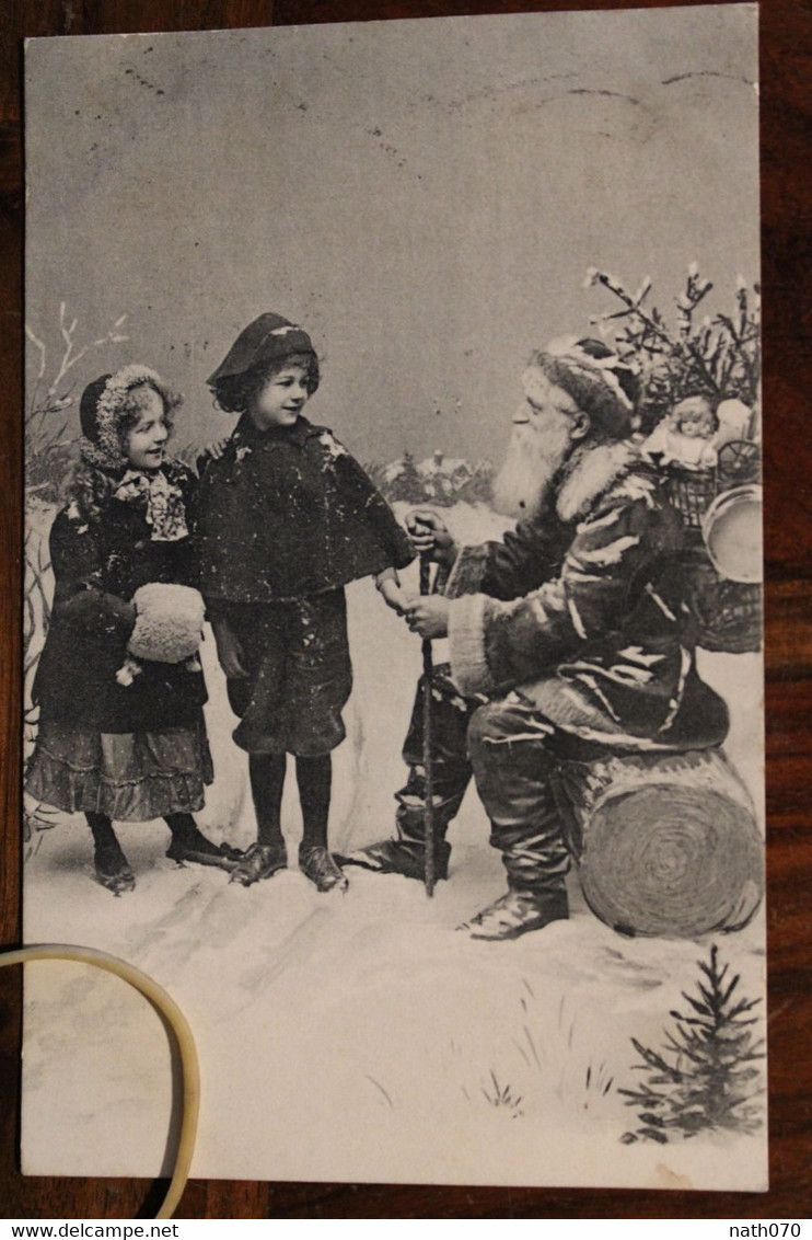 AK 1903 Cpa Enfants Voyagée Colmar Elsass Alsace Santa Claus Père Nöel - Other & Unclassified