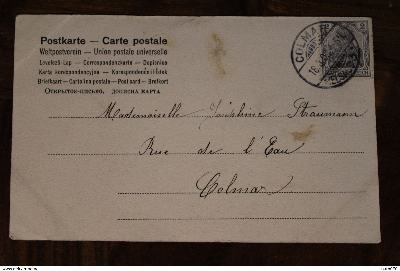 AK 1903 Cpa Enfant Fille Voyagée Colmar Elsass Alsace Jugendstil - Other & Unclassified