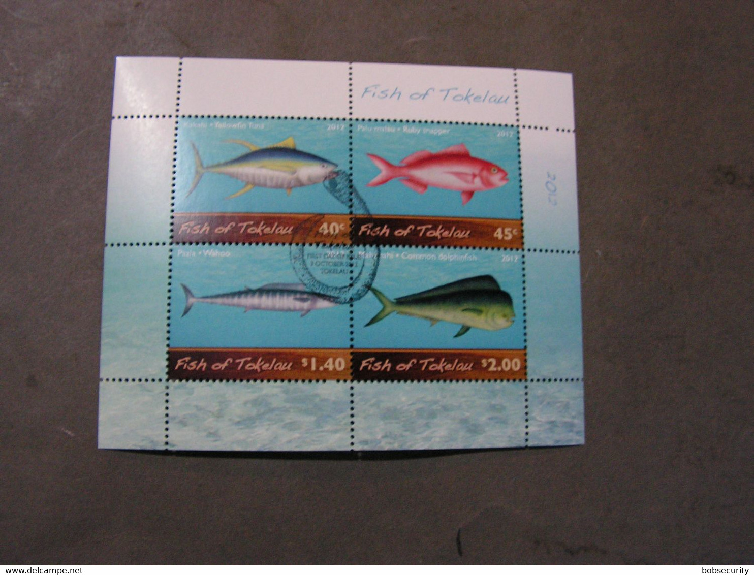 Tokelau , Fische 2012  Block 48  Used SST - Tokelau