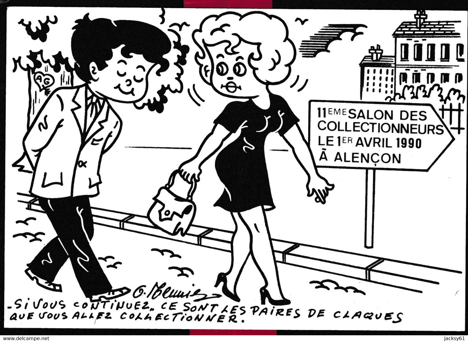 61 - Alençon - 11 ème Salon Des Collectionneurs Le 1 Er Avril 1990 - Bourses & Salons De Collections