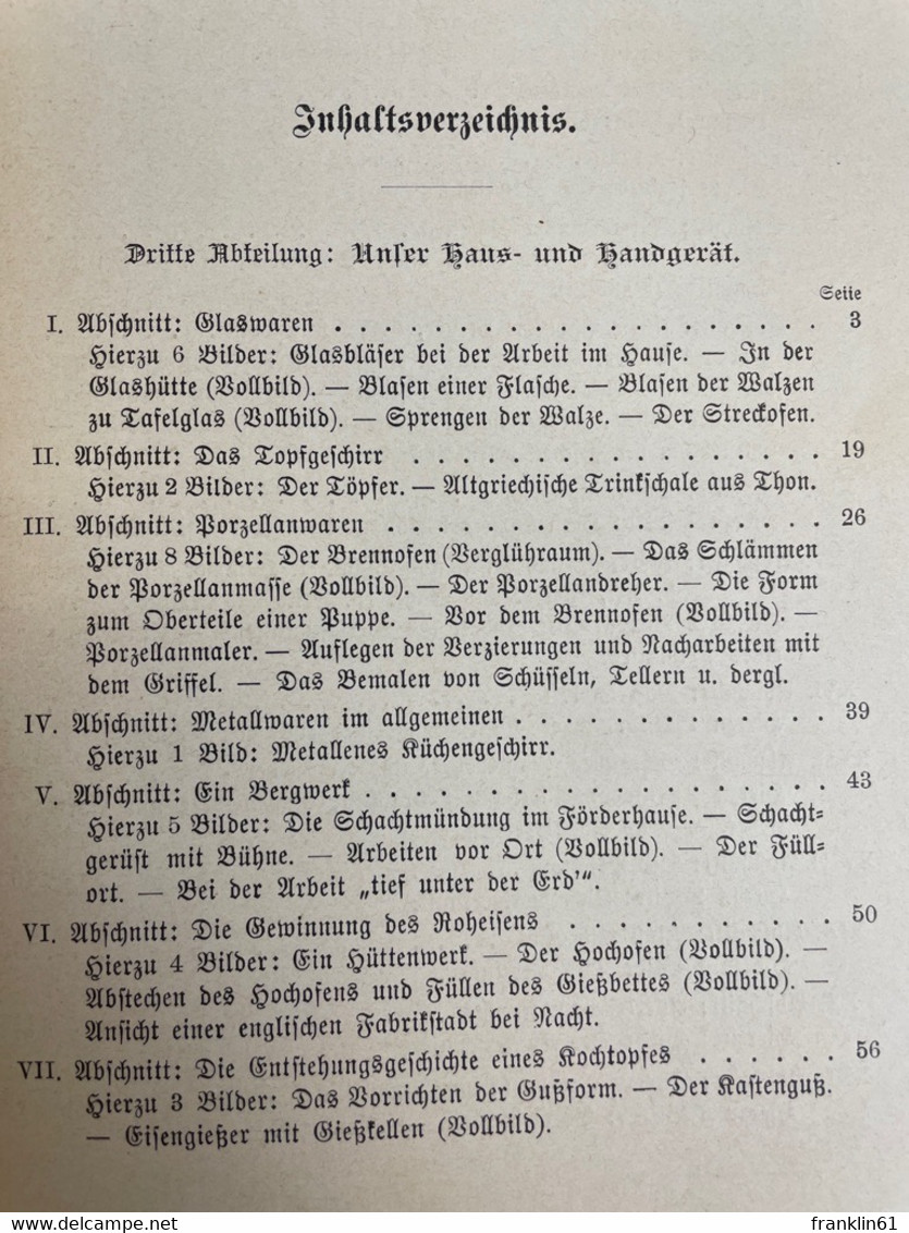 Natur Und Menschenhand Im Dienste Des Hauses. 2.Band: Unser Haus- Und Landgerät, Unser Haus. - Bricolage