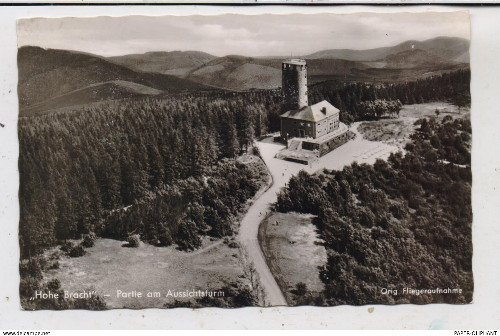 5940 LENNESTADT - BILSTEIN, Hohe Bracht, Luftaufnahme, 1956 - Lennestadt