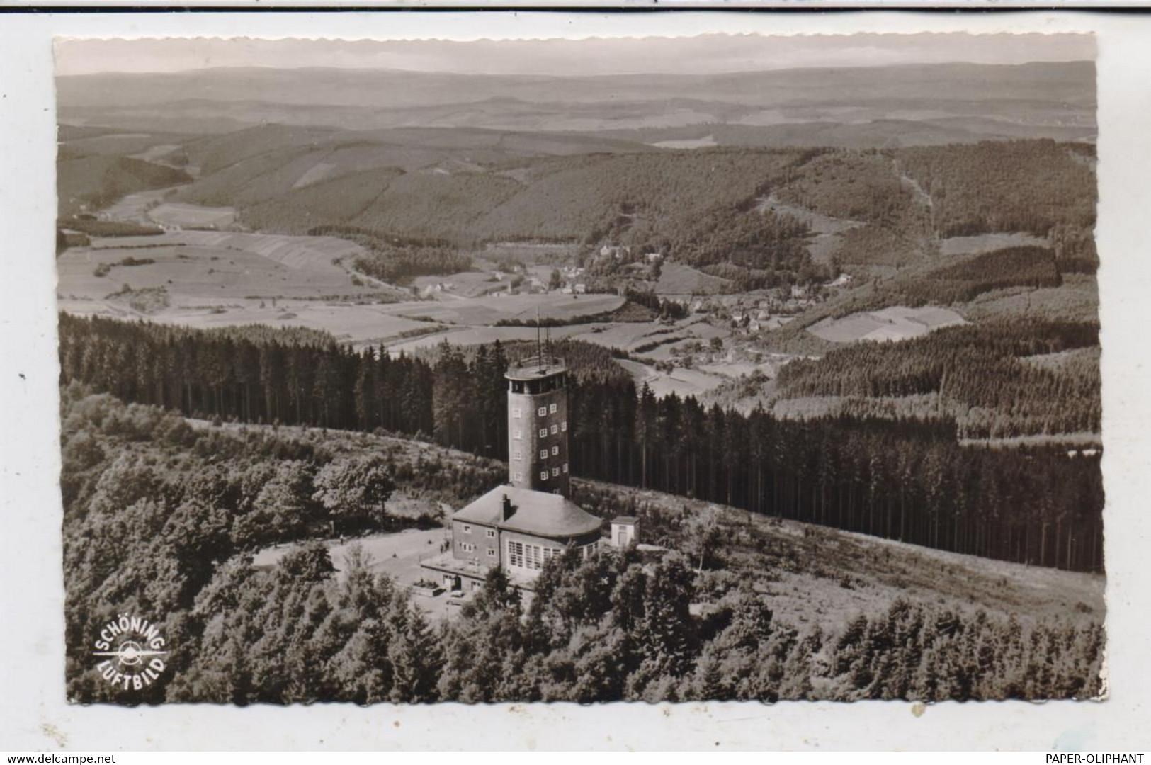 5940 LENNESTADT - BILSTEIN, Hohe Bracht, Luftaufnahme, 1957 - Lennestadt