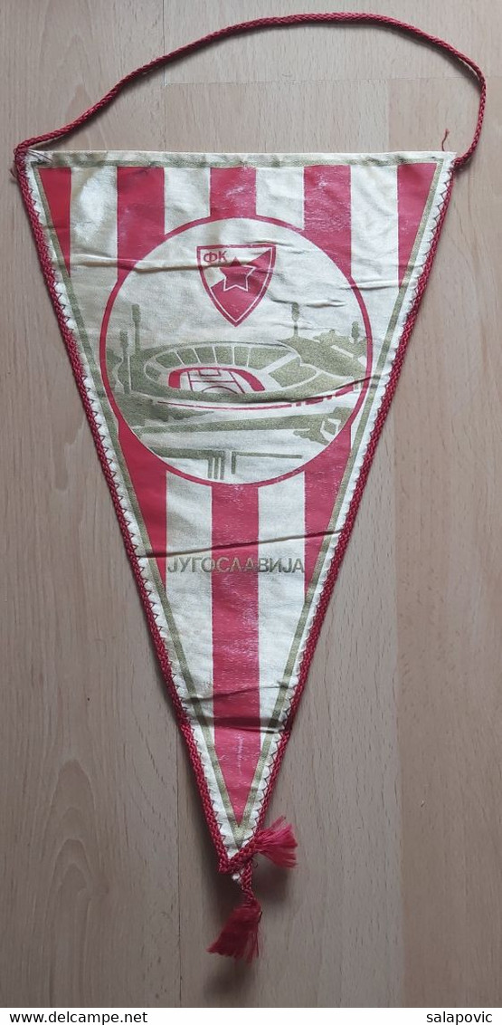 FK CRVENA ZVEZDA RED STAR, Belgrade, Serbia Football Club SOCCER, FUTBOL, CALCIO PENNANT, SPORTS FLAG SZ74/32 - Apparel, Souvenirs & Other