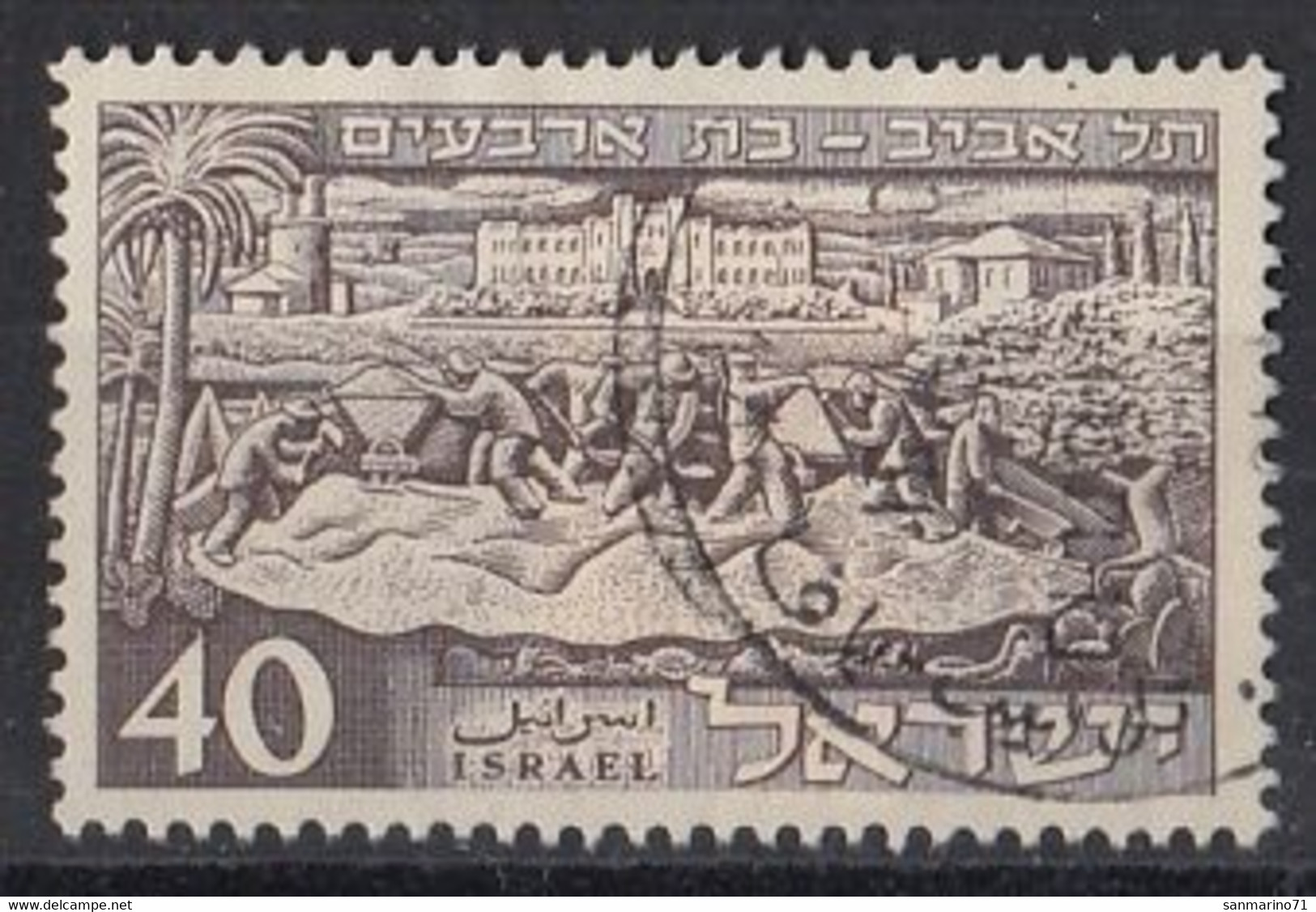 ISRAEL 55,used,falc Hinged - Used Stamps (without Tabs)