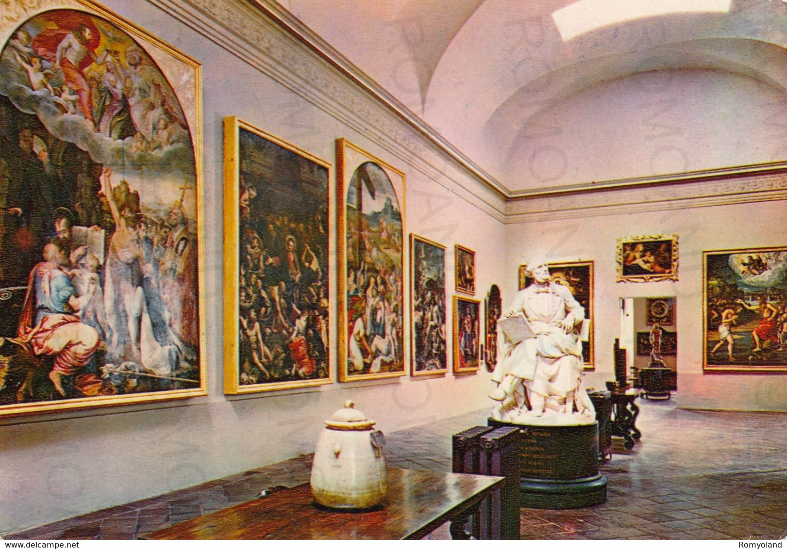 CARTOLINA  FAENZA,EMILIA ROMAGNA-PINACOTECA-SALONE DEL CINQUECENTO FAENTINO-MEMORIA,CULTURA,BELLA ITALIA,VIAGGIATA 1965 - Faenza