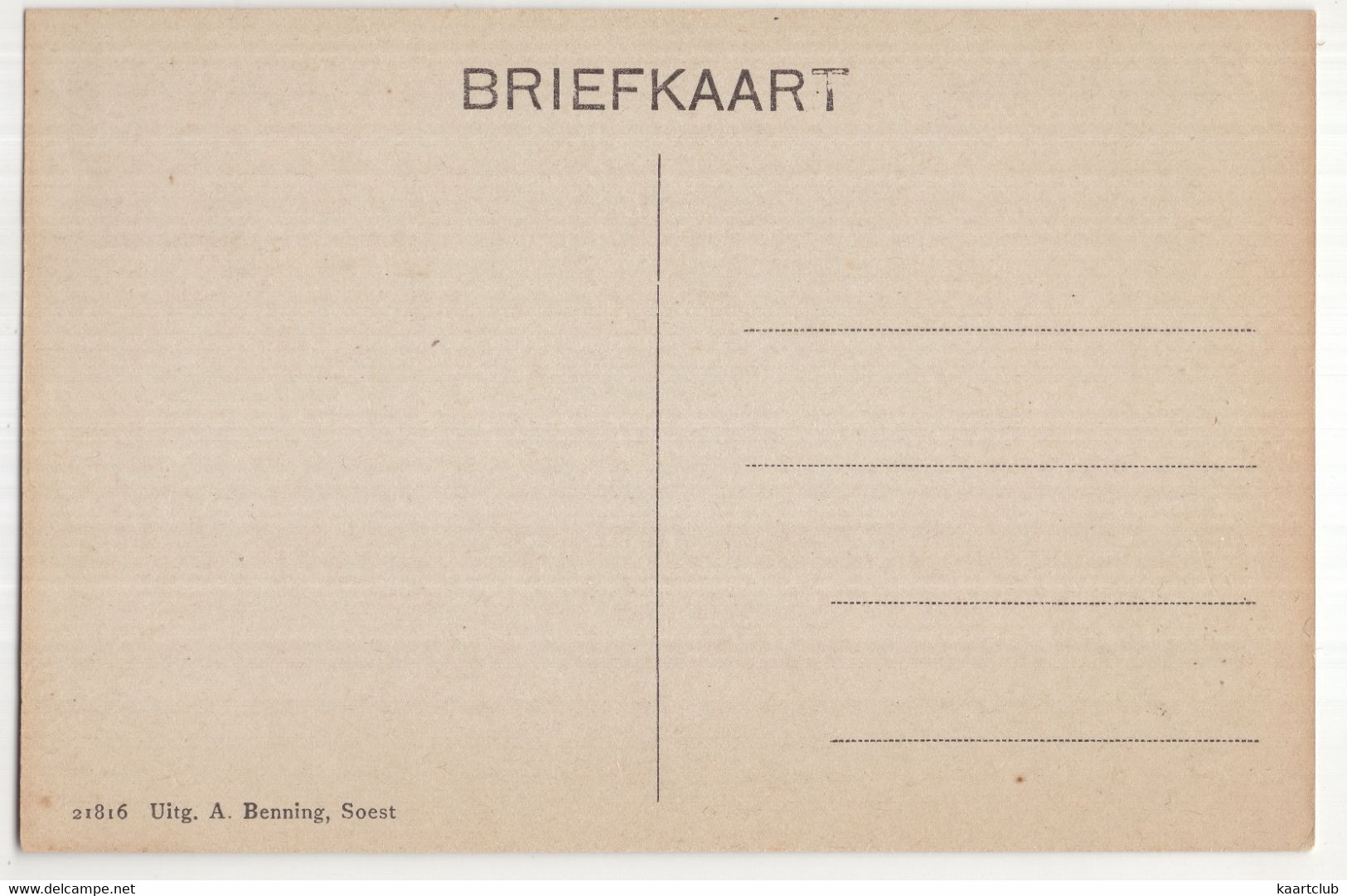 Van Weedestraat Soestdijk - (Utrecht, Nederland/Holland) - TRAMWEGEN, INVALIDENKAR - 21816 Uitg. A. Benning, Soest - Soestdijk