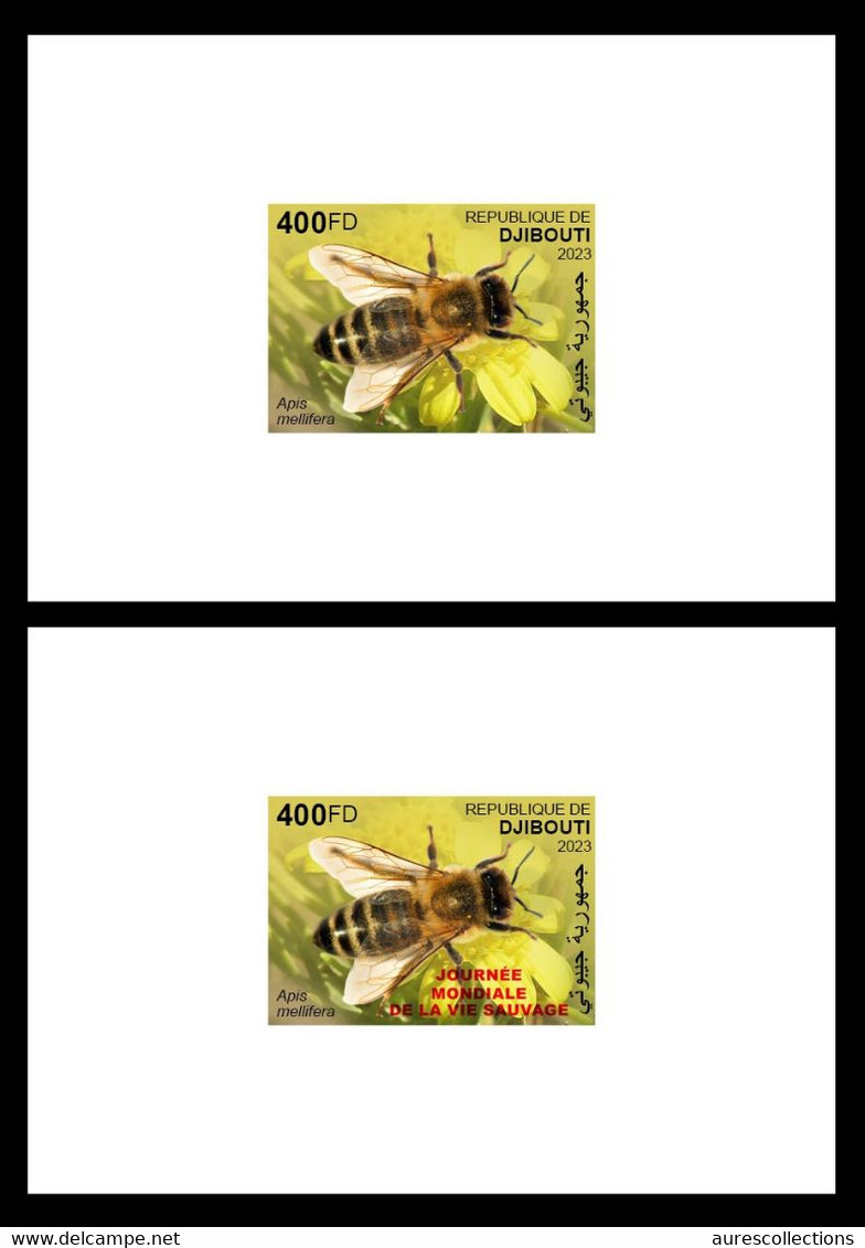 DJIBOUTI 2023 - DELUXE PROOF (REG & OVERPRINT) - BEES BEE ABEILLES ABEILLE INSECTS - PANDEMIC COVID-19 CORONAVIRUS - MNH - Abeilles