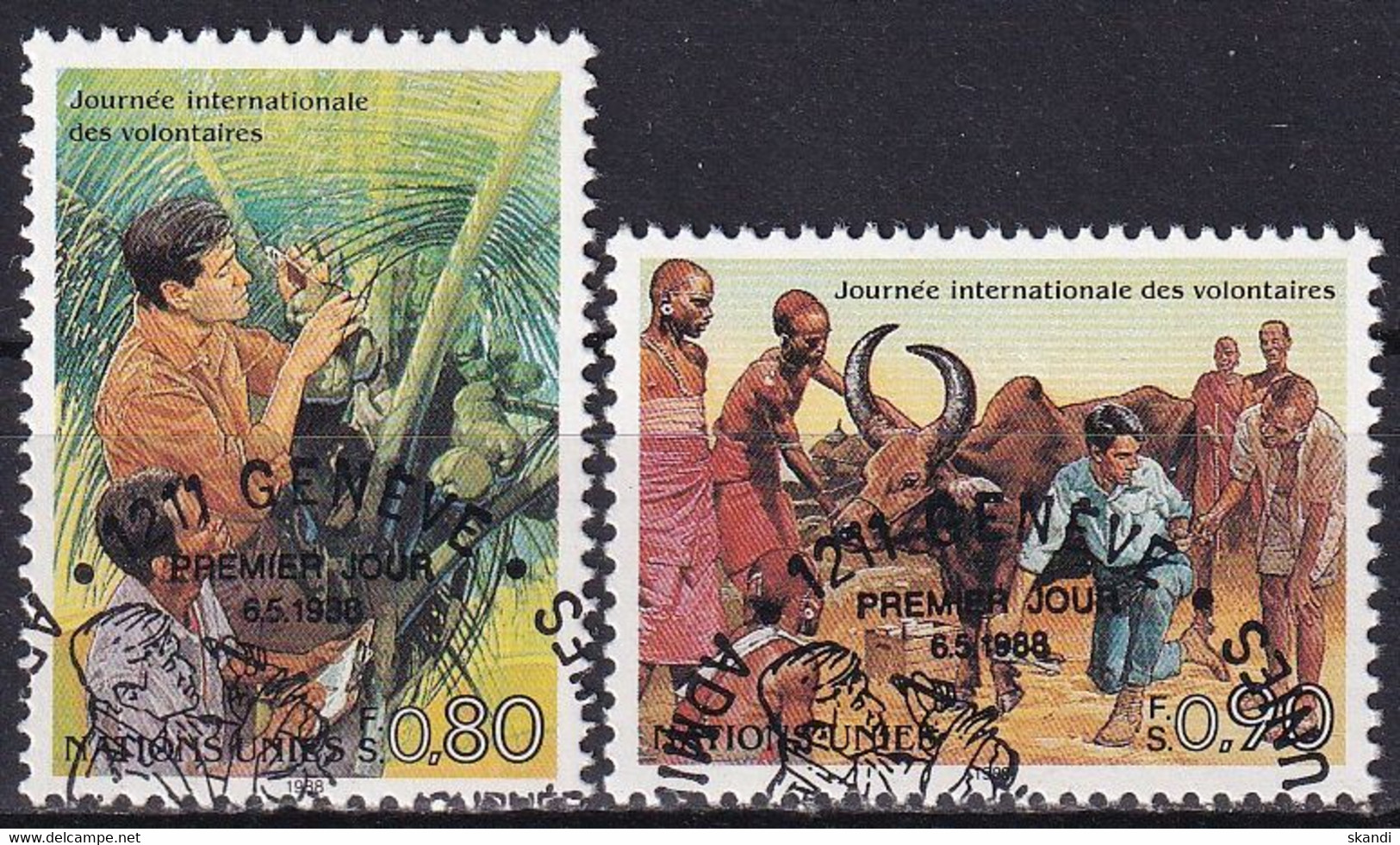 UNO GENF 1988 Mi-Nr. 167/68 O Used - Aus Abo - Used Stamps