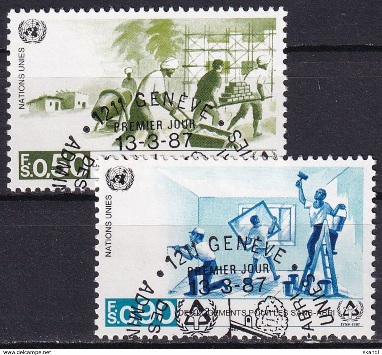 UNO GENF 1987 Mi-Nr. 154/55 O Used - Aus Abo - Used Stamps