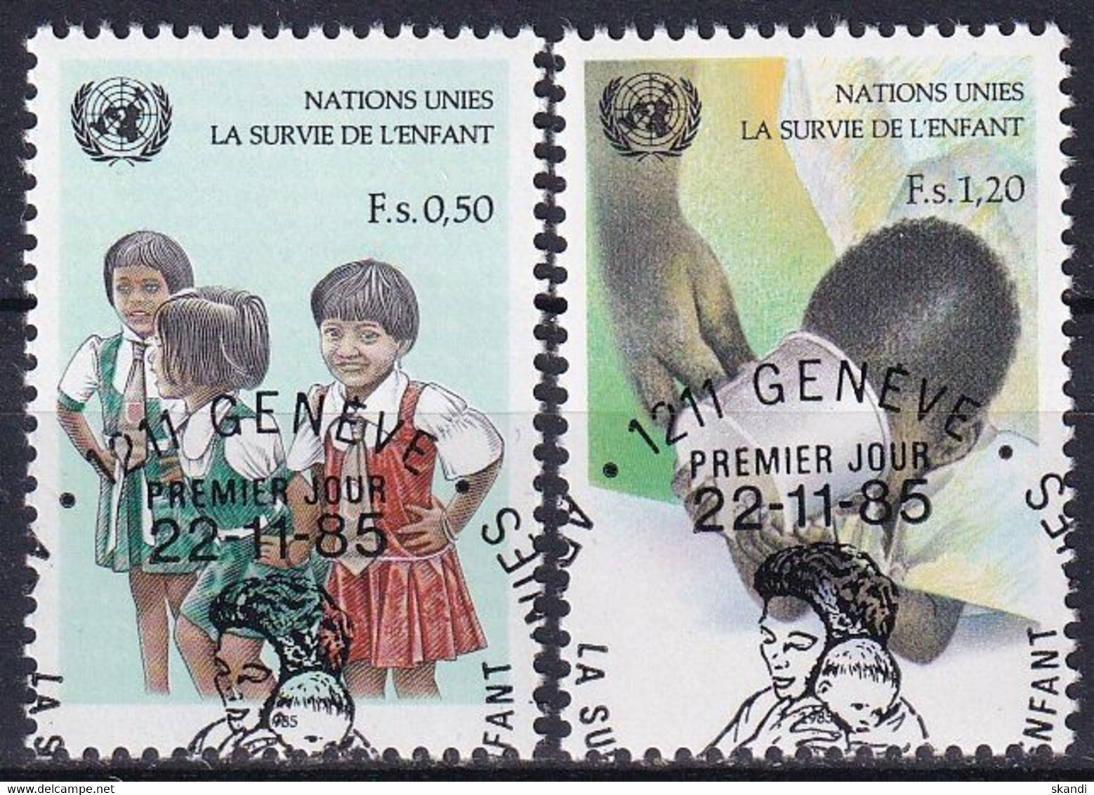 UNO GENF 1985 Mi-Nr. 135/36 O Used - Aus Abo - Used Stamps