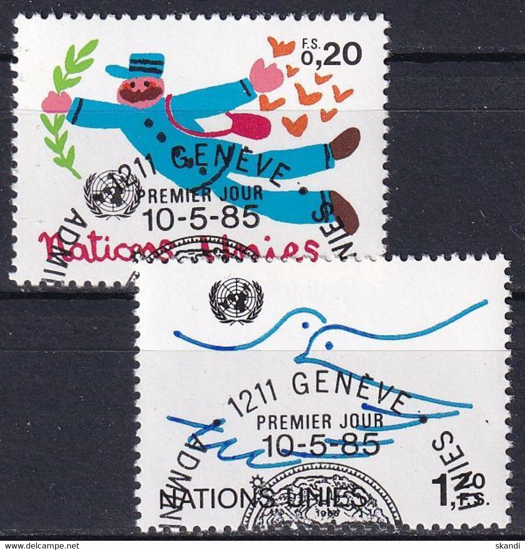 UNO GENF 1985 Mi-Nr. 131/32 O Used - Aus Abo - Used Stamps