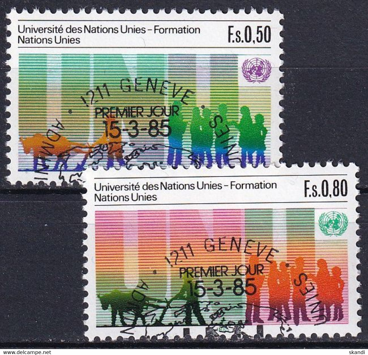 UNO GENF 1985 Mi-Nr. 129/30 O Used - Aus Abo - Gebraucht