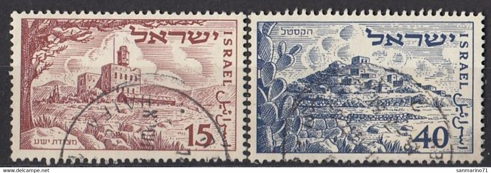 ISRAEL 57-58,used,falc Hinged - Usati (senza Tab)