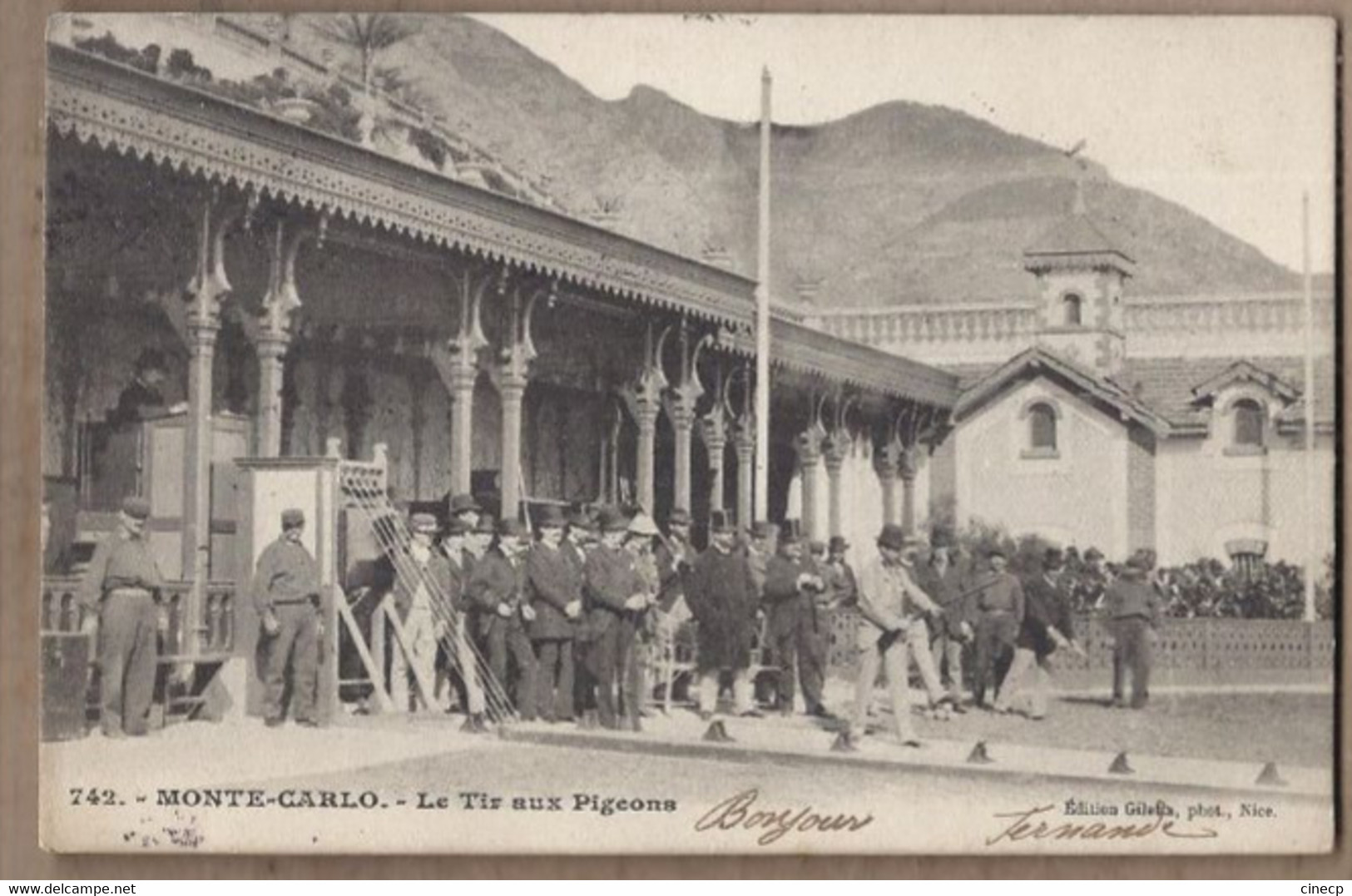 CPA MONACO - MONTE CARLO - Le Tir Aux Pigeons - SUPERBE PLAN ANIMATION Carabines Fusils 1904 - Monte-Carlo