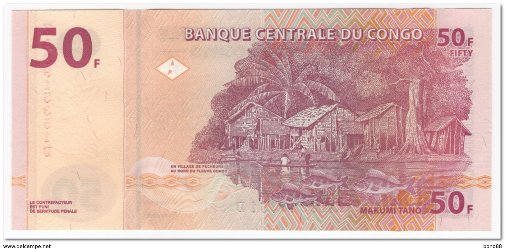 CONGO,50 FRANCS,2000,P.91,UNC - Demokratische Republik Kongo & Zaire