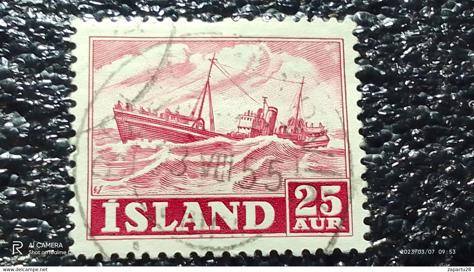 ISLAND-1940 1950       25AUR   USED - Gebruikt