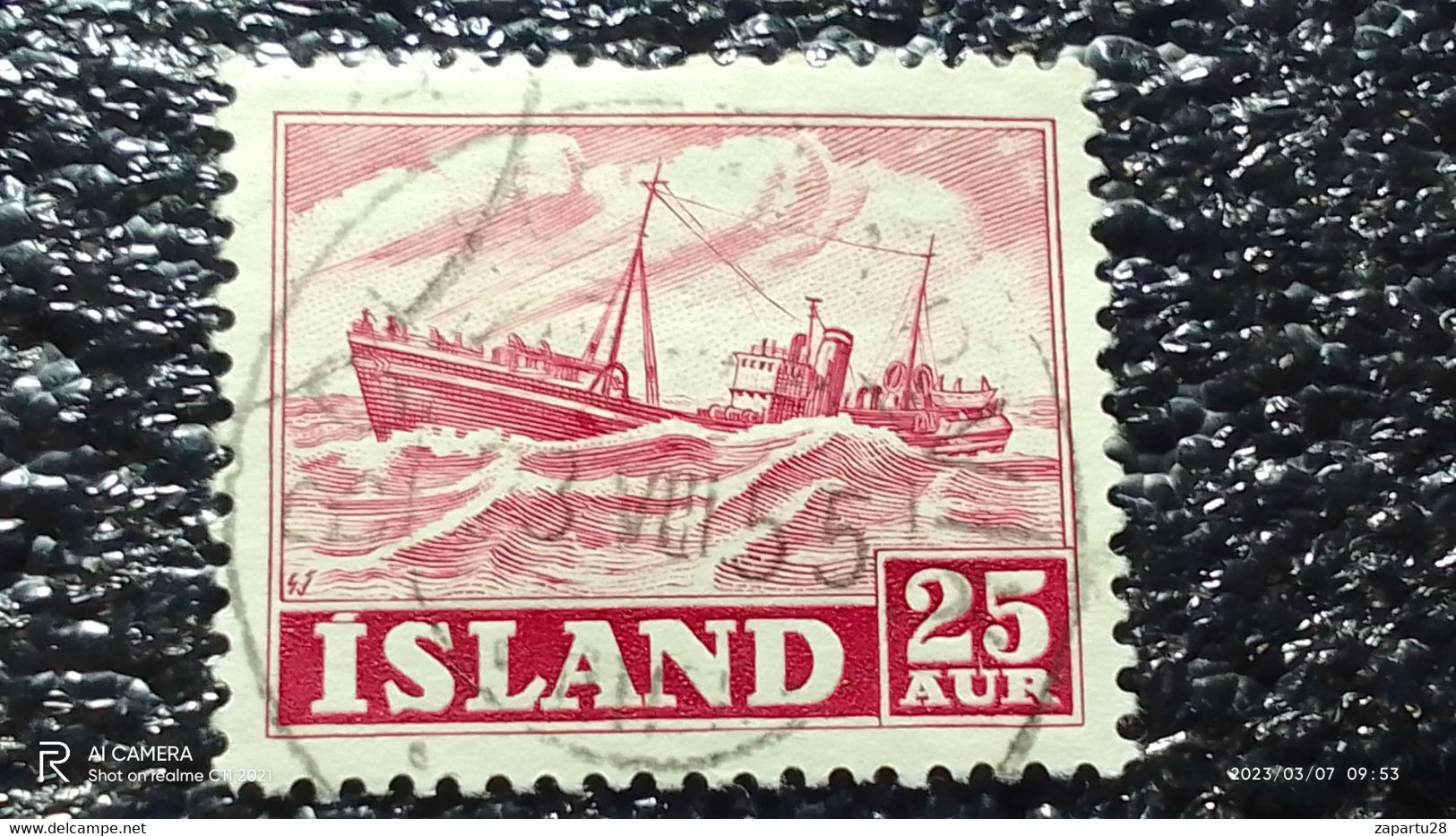 ISLAND-1940 1950       25AUR   USED - Oblitérés
