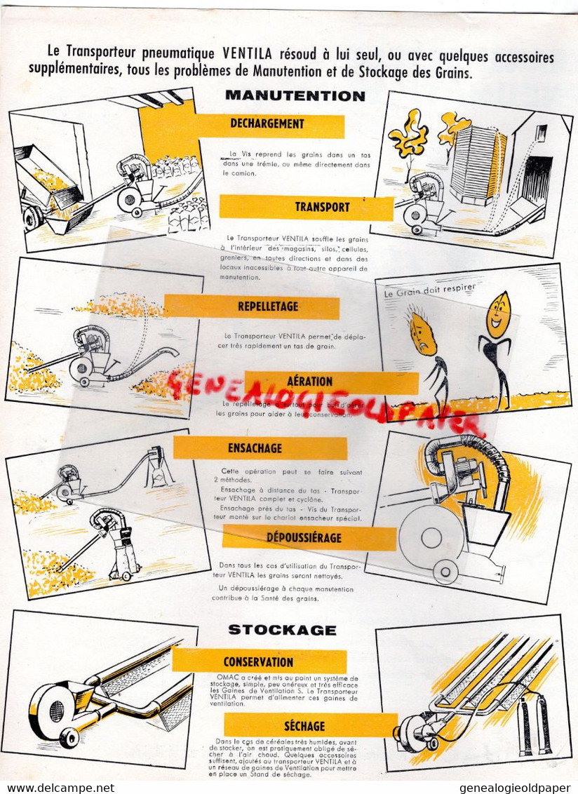 92- COLOMBES- PROSPECTUS PUBLICITE VISFORT S ELEVATEUR A VIS OMAC-AGRICULTURE 32 RUE GENERAL CREMER-TARIFS - Landwirtschaft