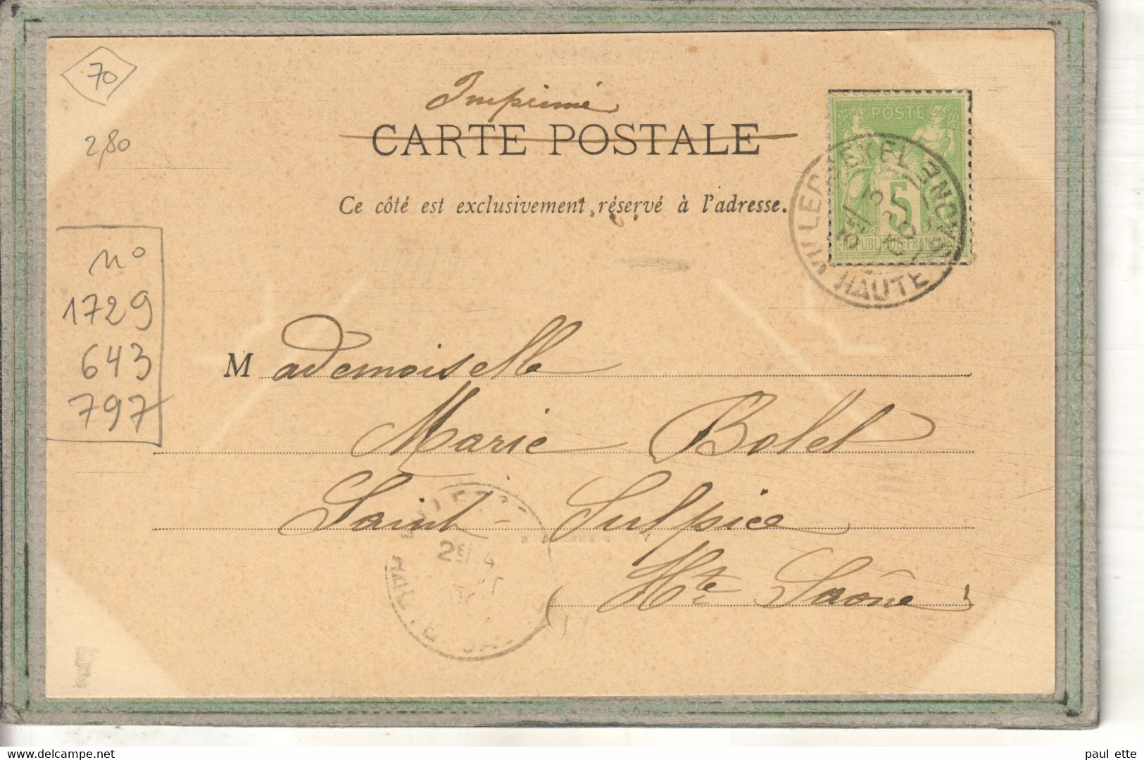 CPA - (70) VILLERSEXEL- Aspect Du Bourg En Vue D'ensemble En 1900 - Ad. Weick - Villersexel