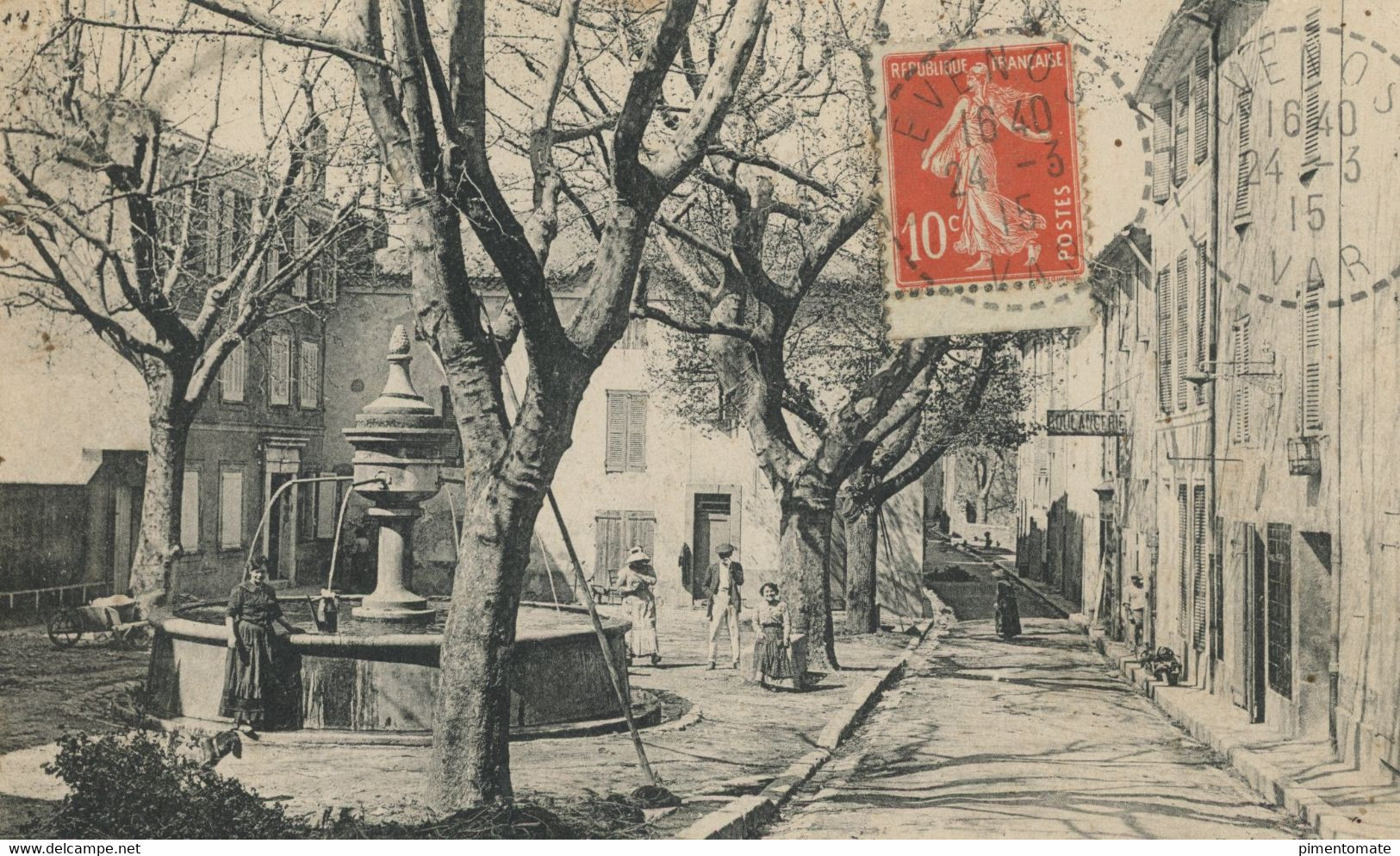 NANS FONTAINE DE LA PLACE 1915 - Nans-les-Pins