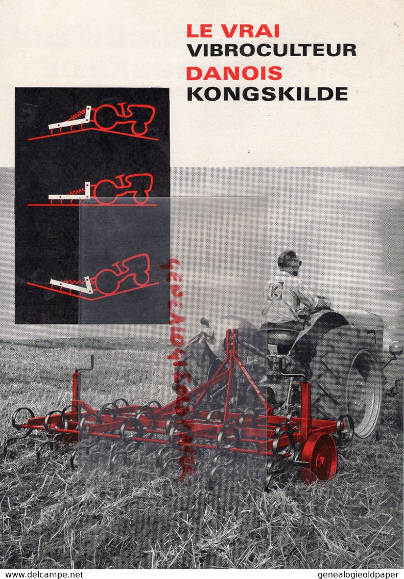 DANMARK-RIJSBERGSEVEG-HELMSTEDT- PROSPECTUS PUBLICITE VIBROCULTEUR DANOIS KONGSKILDE-TRACTEUR-AGRICULTURE - Other & Unclassified