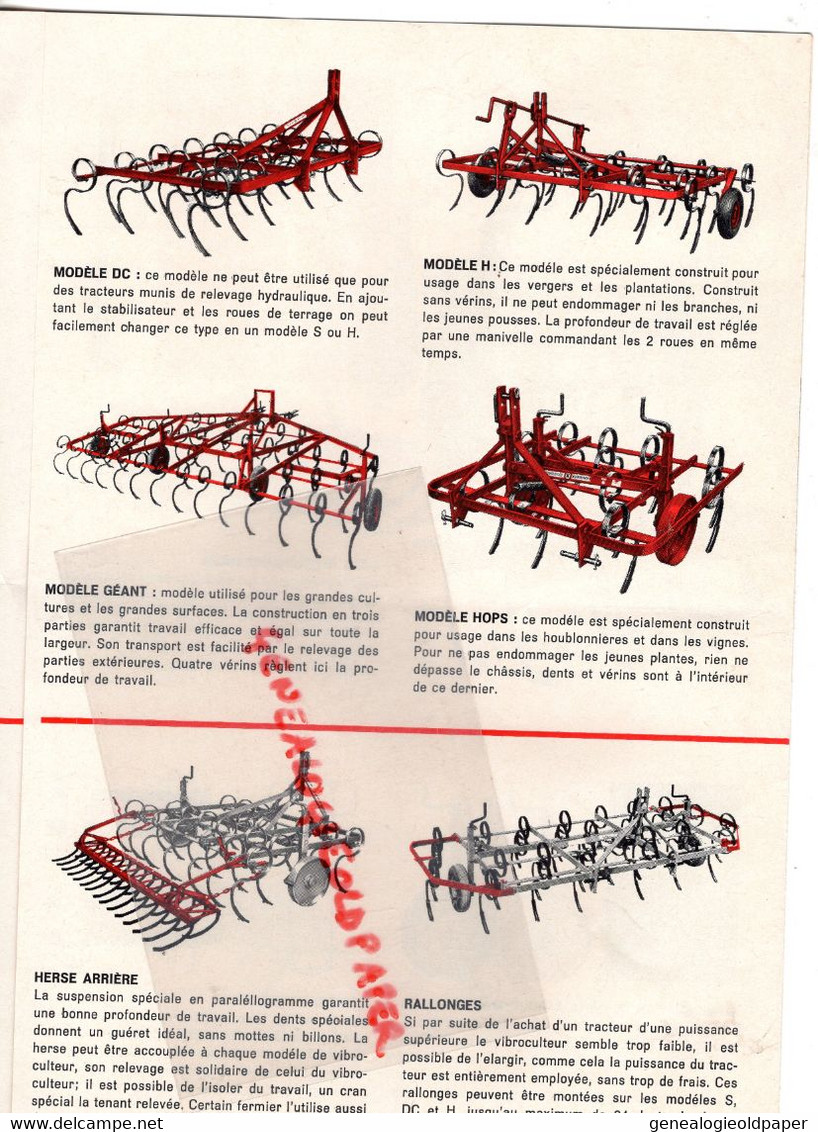 DANMARK-RIJSBERGSEVEG-HELMSTEDT- PROSPECTUS PUBLICITE VIBROCULTEUR DANOIS KONGSKILDE-TRACTEUR-AGRICULTURE - Other & Unclassified