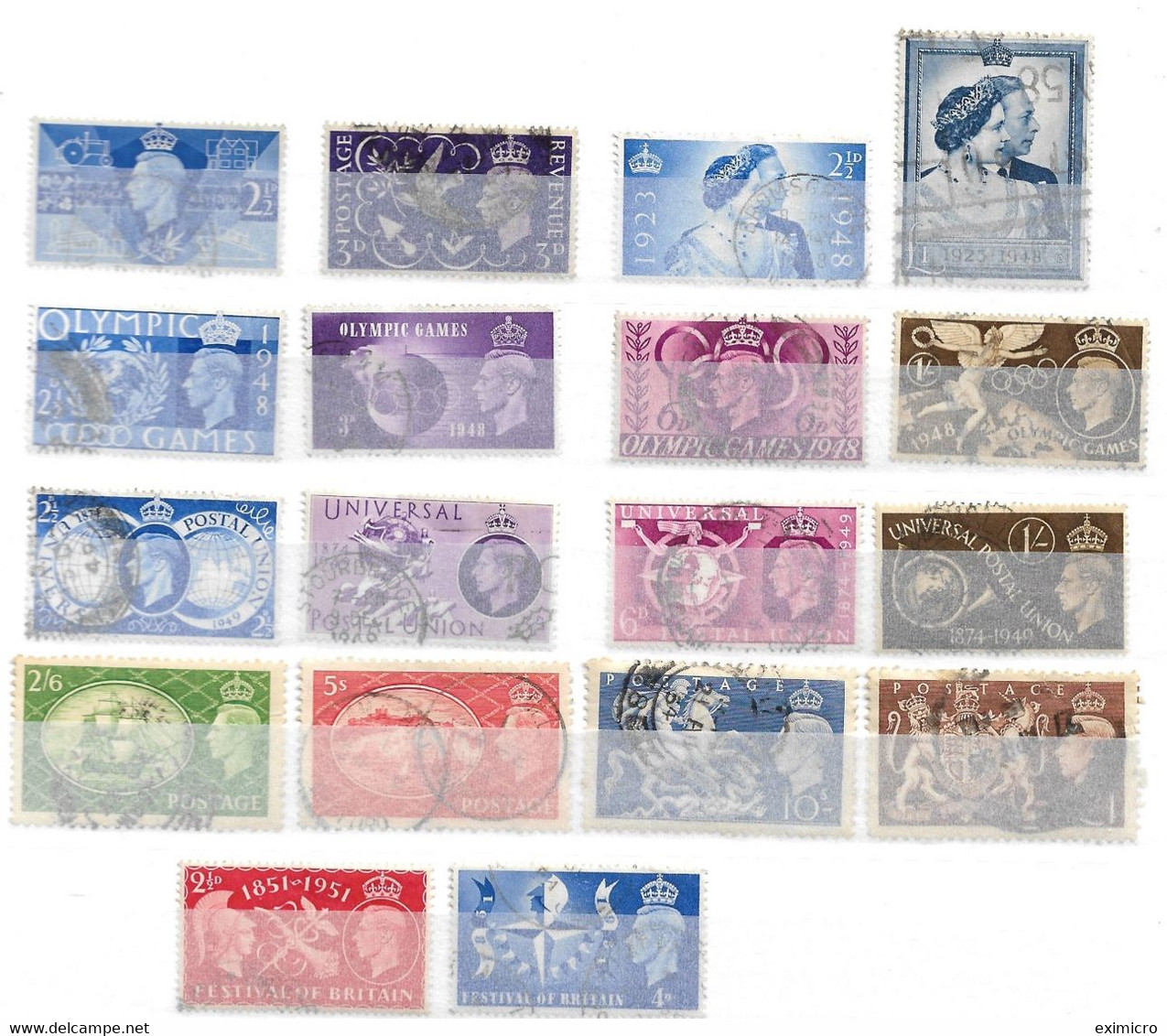 GREAT BRITAIN KING EDWARD VIII + GEORGE VI FINE USED COLLECTION OF SETS ON A DOUBLE-SIDED STOCK SHEET Cat £154+ - Collections