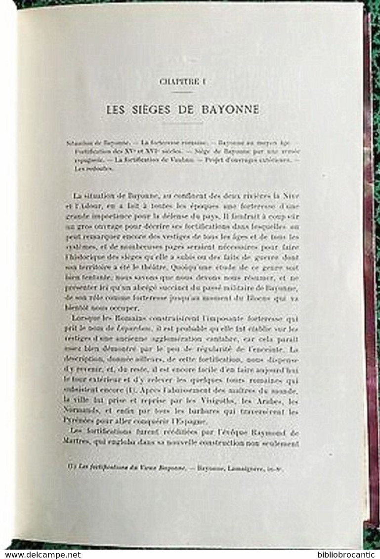 BAYONNE SOUS L'EMPIRE * LE BLOCUS DE 1814 *par Edouard DUCERE E.O. 1900 Exemplaire N°40/300 - Pays Basque