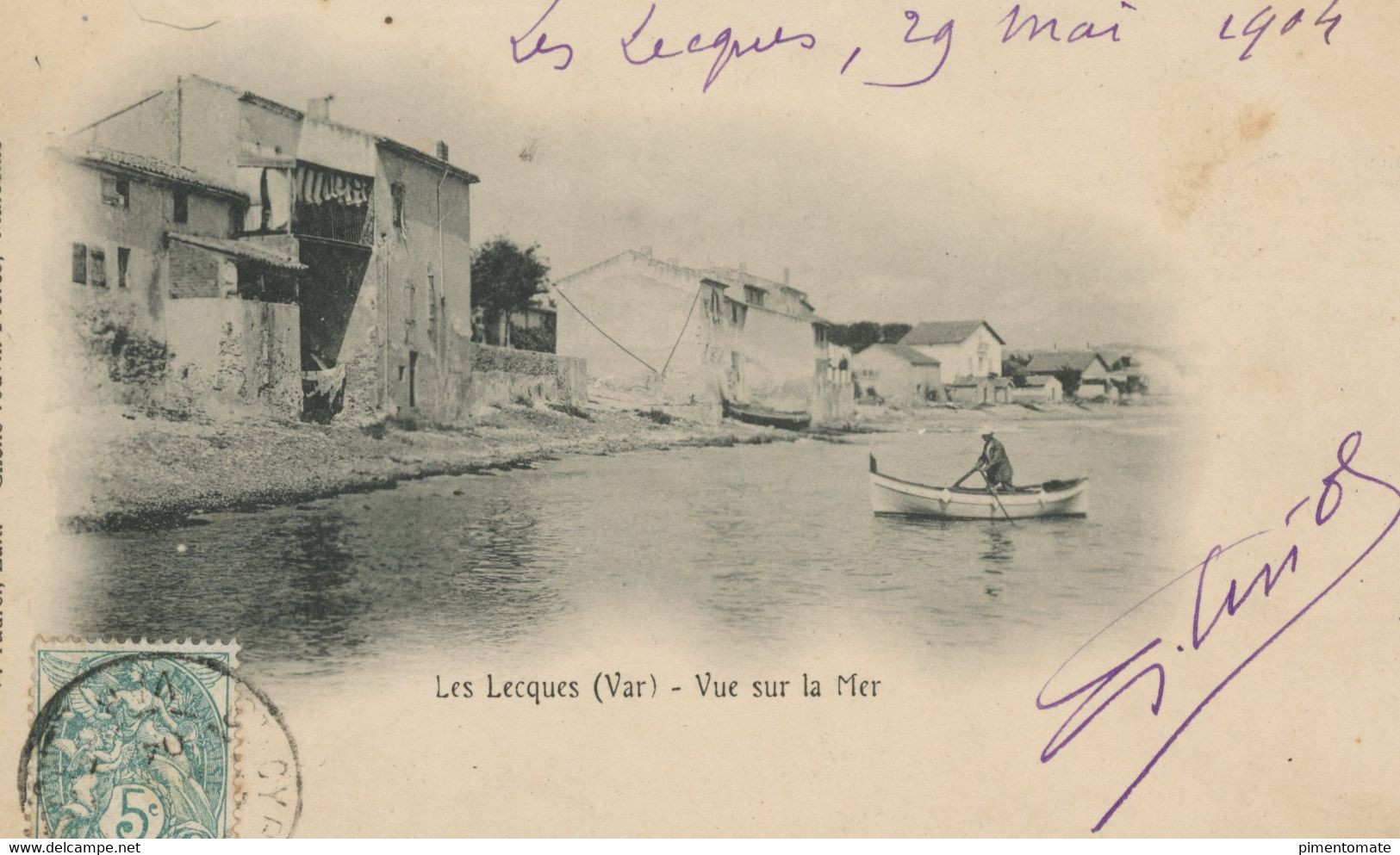 LES LECQUES VUE SUR LA MER 1904 - Les Lecques