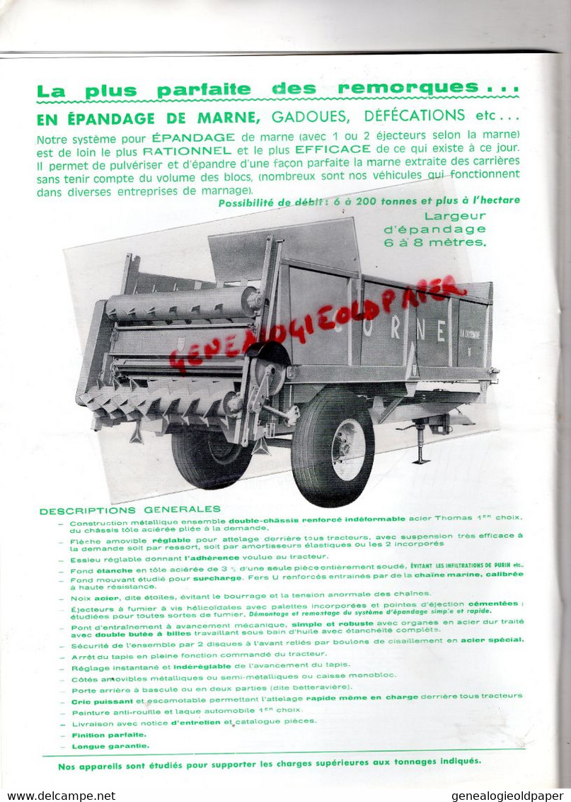 62-CAMPAGNE LES HESDIN-80-VRELY ROSIERES EN SANTERRE-RARE PROSPECTUS PUBLICITE ANTOINE CORNE  TRACTEUR-AGRICULTURE - Landbouw