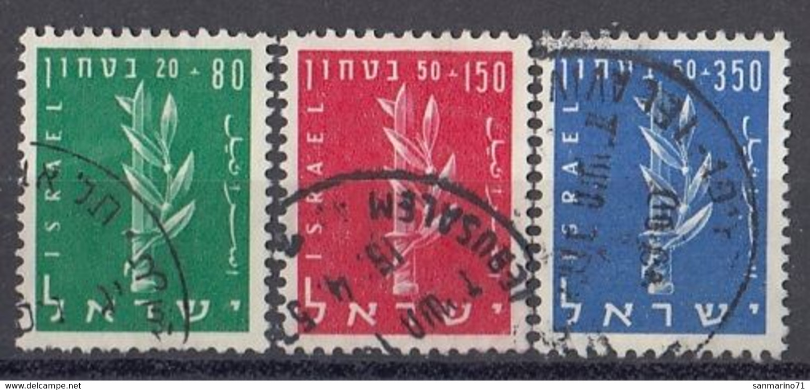 ISRAEL 140-142,used,falc Hinged - Oblitérés (sans Tabs)