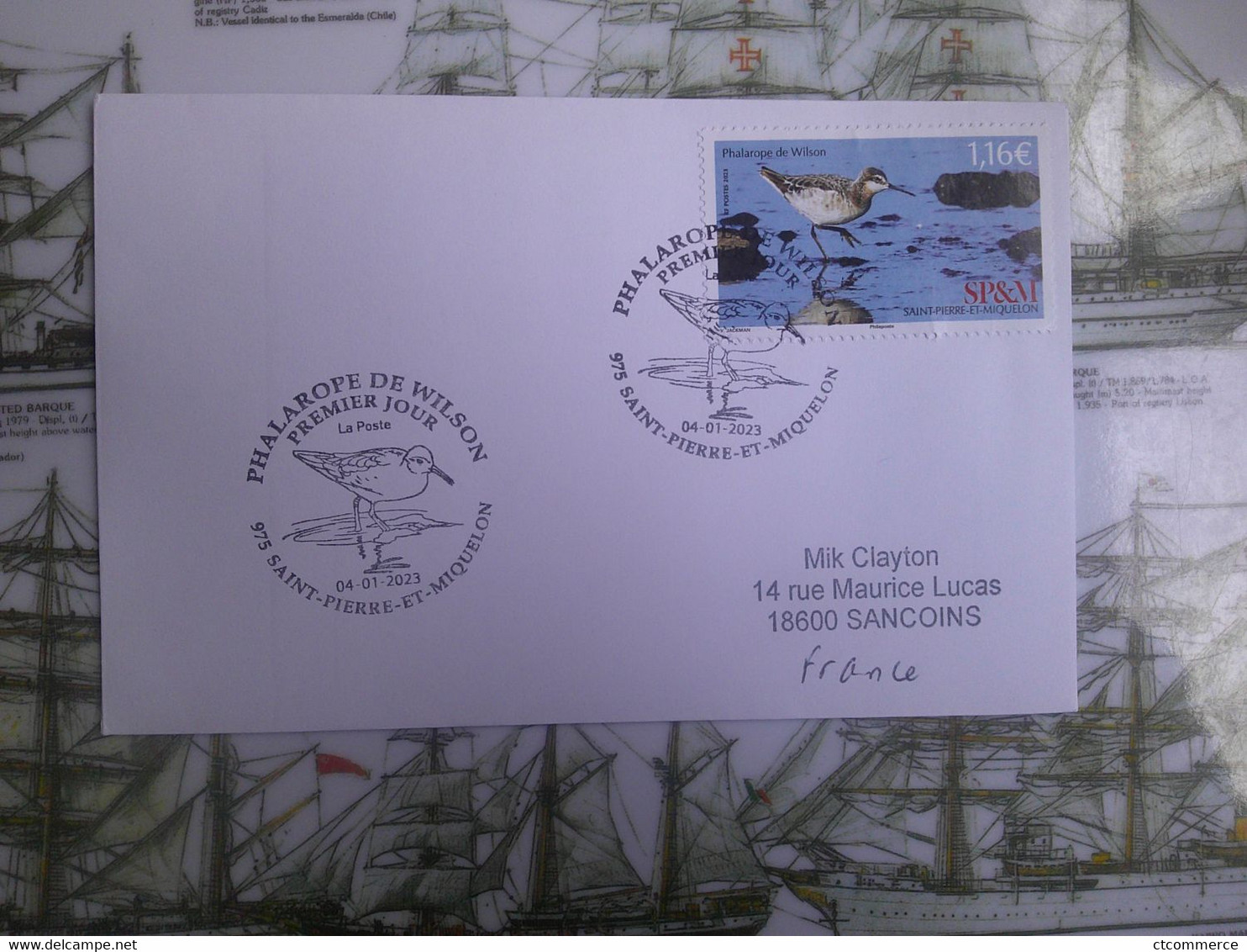 St Pierre & Miquelon, FDC Phalarope De Wilson, Oiseau - FDC