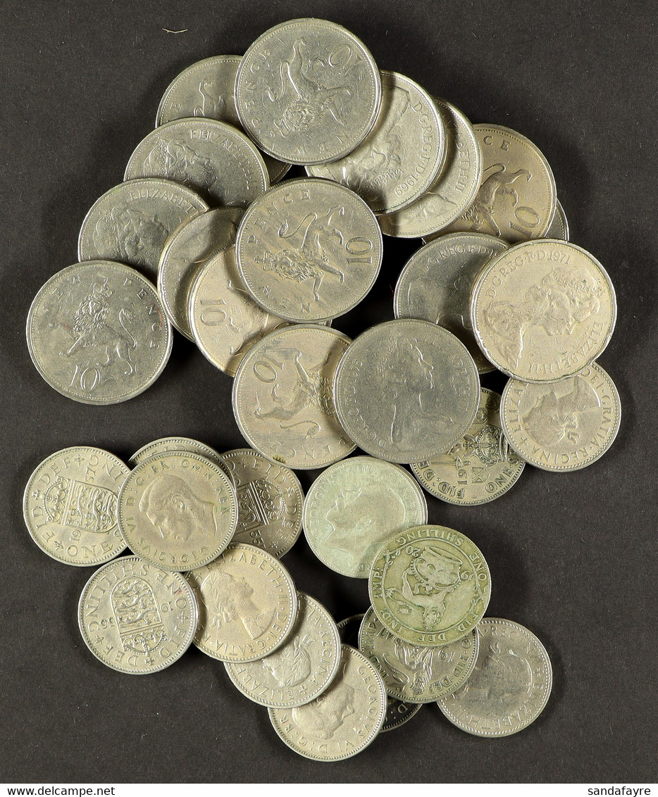 COINS An Accumulation Of British In Bags In A Shoebox, Largely QE, But Also Some Kings, An 1887 Jubilee Medallion Etc. ( - Other & Unclassified