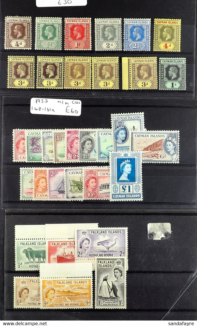 COMMONWEALTH RANGES ON STOCKCARDS, S.T.C. Â£925 With Cayman Is, Falklands, Malta Etc. (Qty) - Altri & Non Classificati