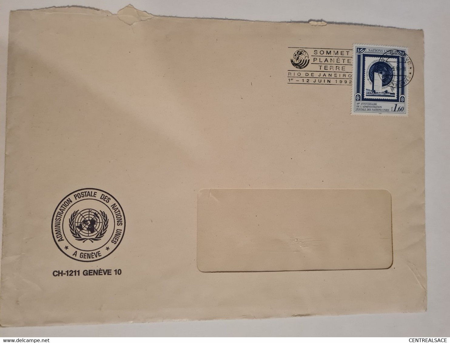 Lettre NATIONS UNIES GENEVE Sommet Planète Terr Rio De Janeiro 1992 - Storia Postale