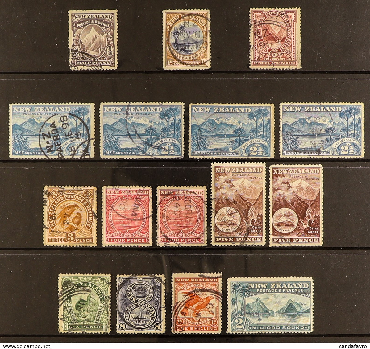 1898 Pictorials, No Watermark, Perf 12 To 16 Range To 2s (ex 9d), SG 246a/258, Fine Used With A Few Extra SG Listed Shad - Autres & Non Classés