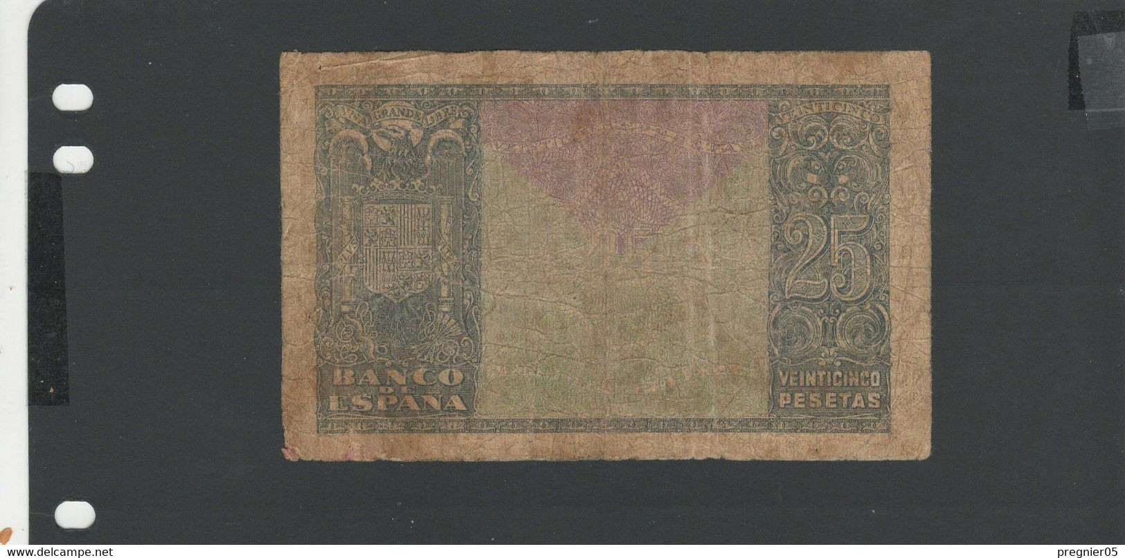 ESPAGNE - Billet 25 Pesetas 1940 B/VG Pick-116 - 25 Pesetas